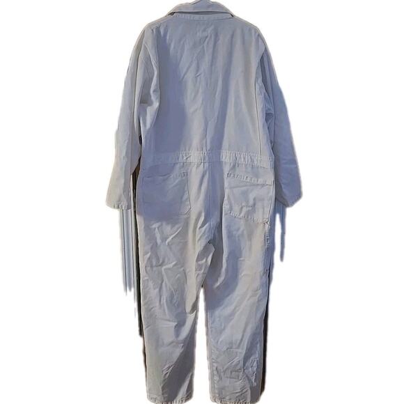 Vintage ALASKA AIRLINES White Coveralls Size 48L Workwear Jumpsuit White DINGY - Picture 7 of 10